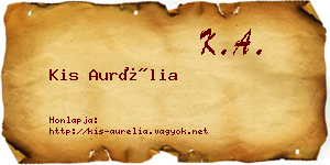 Kis Aurélia névjegykártya